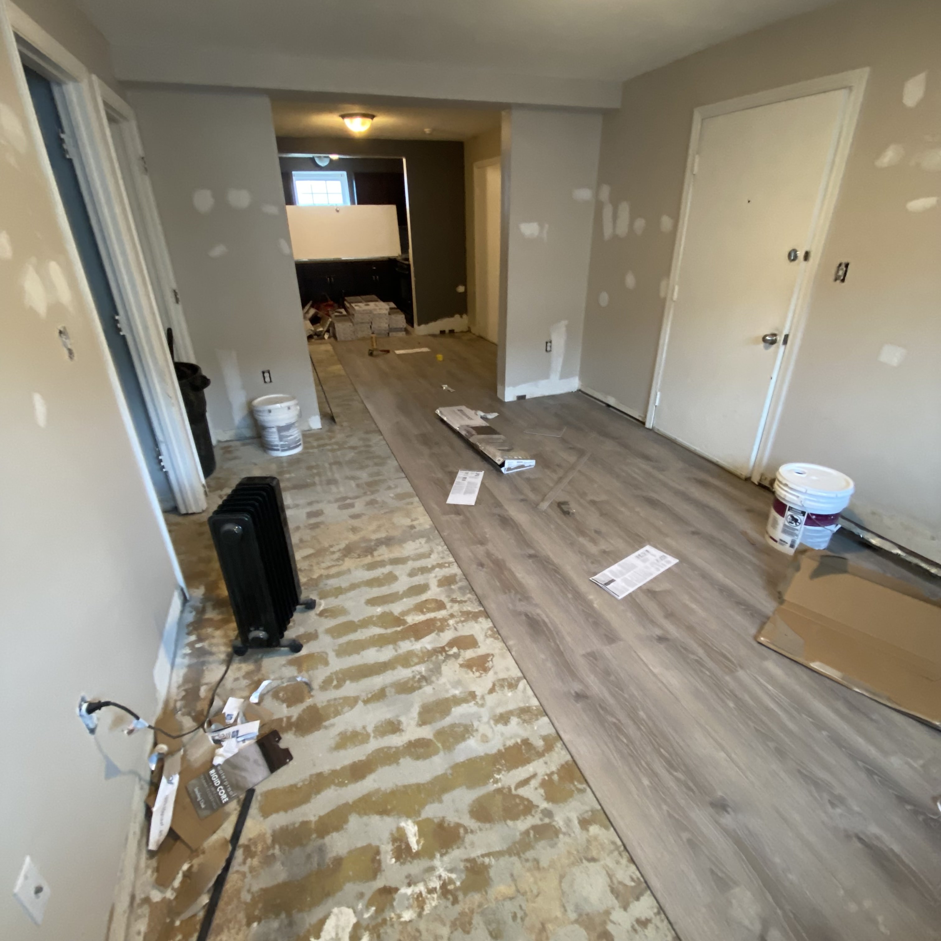 Apartment flooring in progress